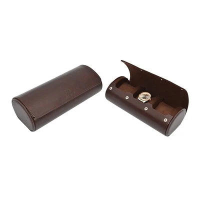 Cylindrical Watch Box with Travelling Bag